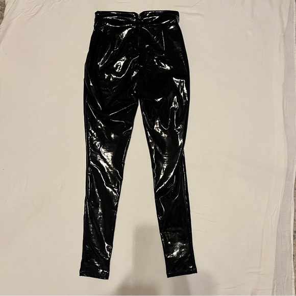 Nookie Viktoria Black Pants Shinny Skinny Sexy Size Large - Picture 8 of 8